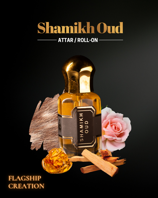 Shamik Oud Premium Unisex Attar Roll-On | 100% Concentrated Non-Alcoholic Perfume Oil | Floral Amber Woody | Luxury Fragrance For Him and Her by Al Seef Perfumes