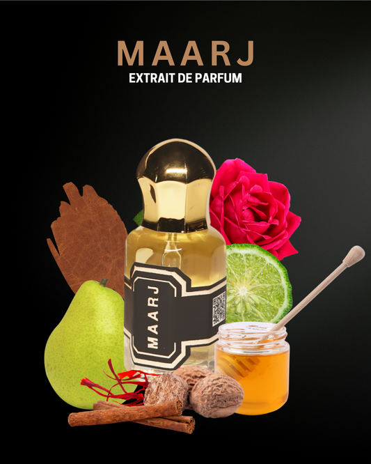 Maarj Premium Unisex Attar Roll-On | 100% Concentrated Non-Alcoholic Perfume Oil | Oriental Fruity Spicy Floral Woody | Luxury Fragrance For Him and Her by Al Seef Perfumes