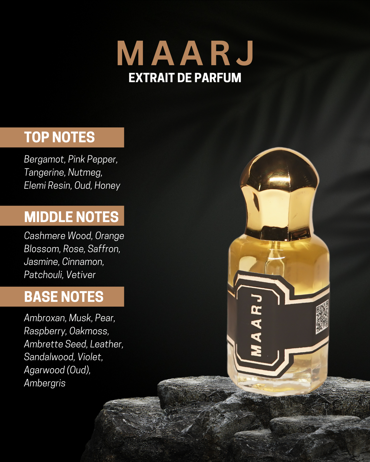 Maarj Premium Unisex Attar Roll-On | 100% Concentrated Non-Alcoholic Perfume Oil | Oriental Fruity Spicy Floral Woody | Luxury Fragrance For Him and Her by Al Seef Perfumes