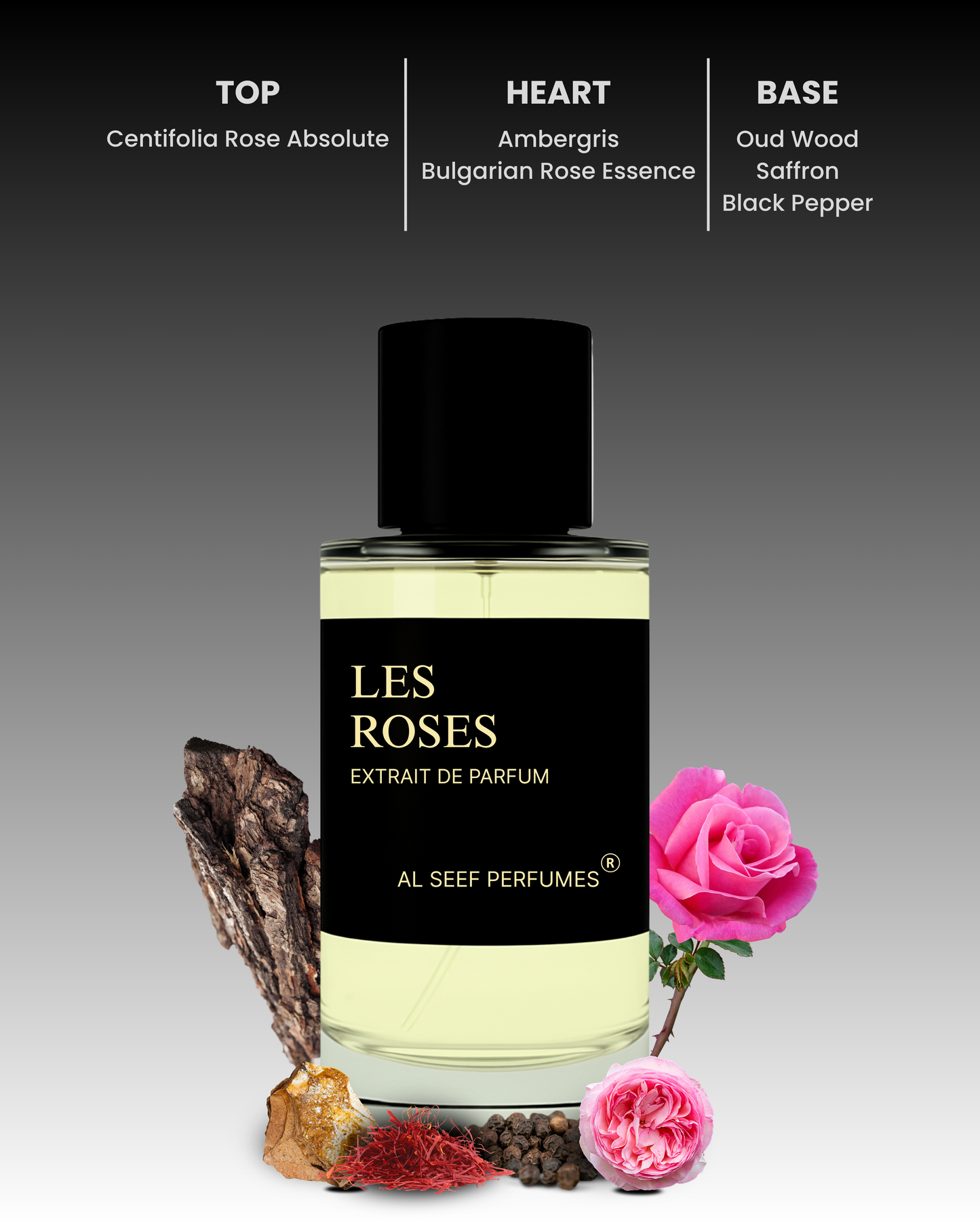 LES ROSES Premium Perfume Spray (30ml, 100ml) | Extrait De Parfum | Luxury Fragrance For Him & Her