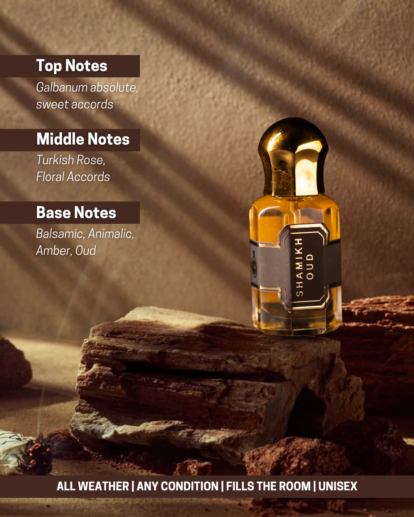 Shamik Oud Premium Unisex Attar Roll-On | 100% Concentrated Non-Alcoholic Perfume Oil | Floral Amber Woody | Luxury Fragrance For Him and Her by Al Seef Perfumes