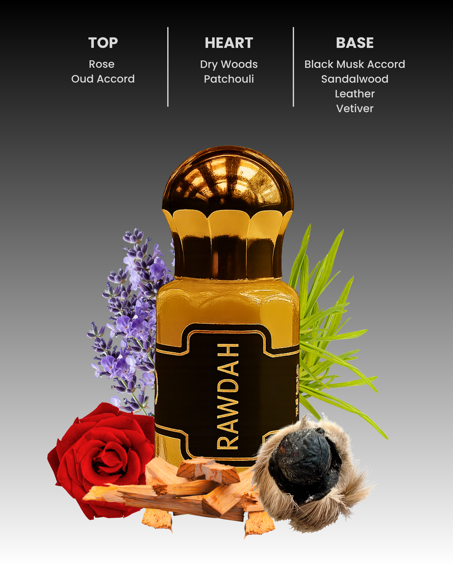 RAWDAH Premium Unisex Attar Roll-On | 100% Concentrated Non-Alcoholic Perfume Oil | Luxury Fragrance For Him and Her by Al Seef Perfumes