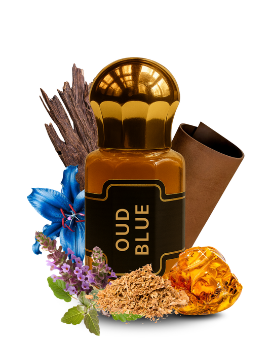 Oud Blue Premium Unisex Attar Roll-On | 100% Concentrated Non-Alcoholic Perfume Oil | Woody Floral Smoky Leather Earthy | Luxury Fragrance For Him and Her by Al Seef Perfumes