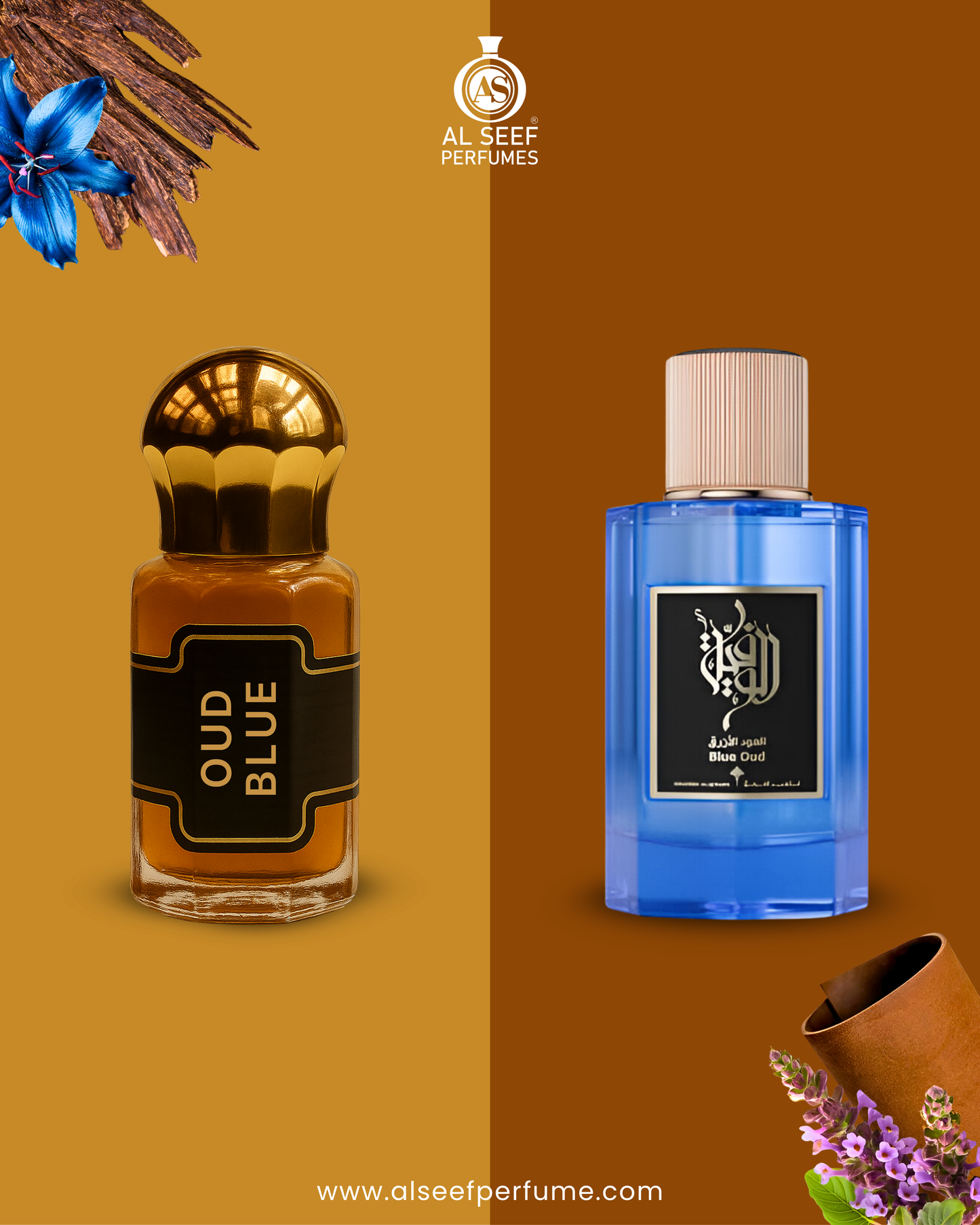 Oud Blue Premium Unisex Attar Roll-On | 100% Concentrated Non-Alcoholic Perfume Oil | Woody Floral Smoky Leather Earthy | Luxury Fragrance For Him and Her by Al Seef Perfumes