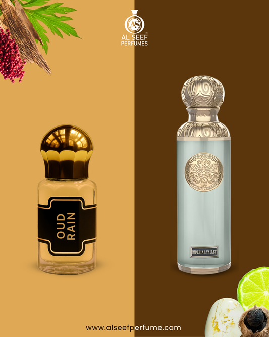 OUD RAIN Premium Unisex Attar Roll-On | 100% Concentrated Non-Alcoholic Perfume Oil | Luxury Fragrance For Him and Her by Al Seef Perfumes