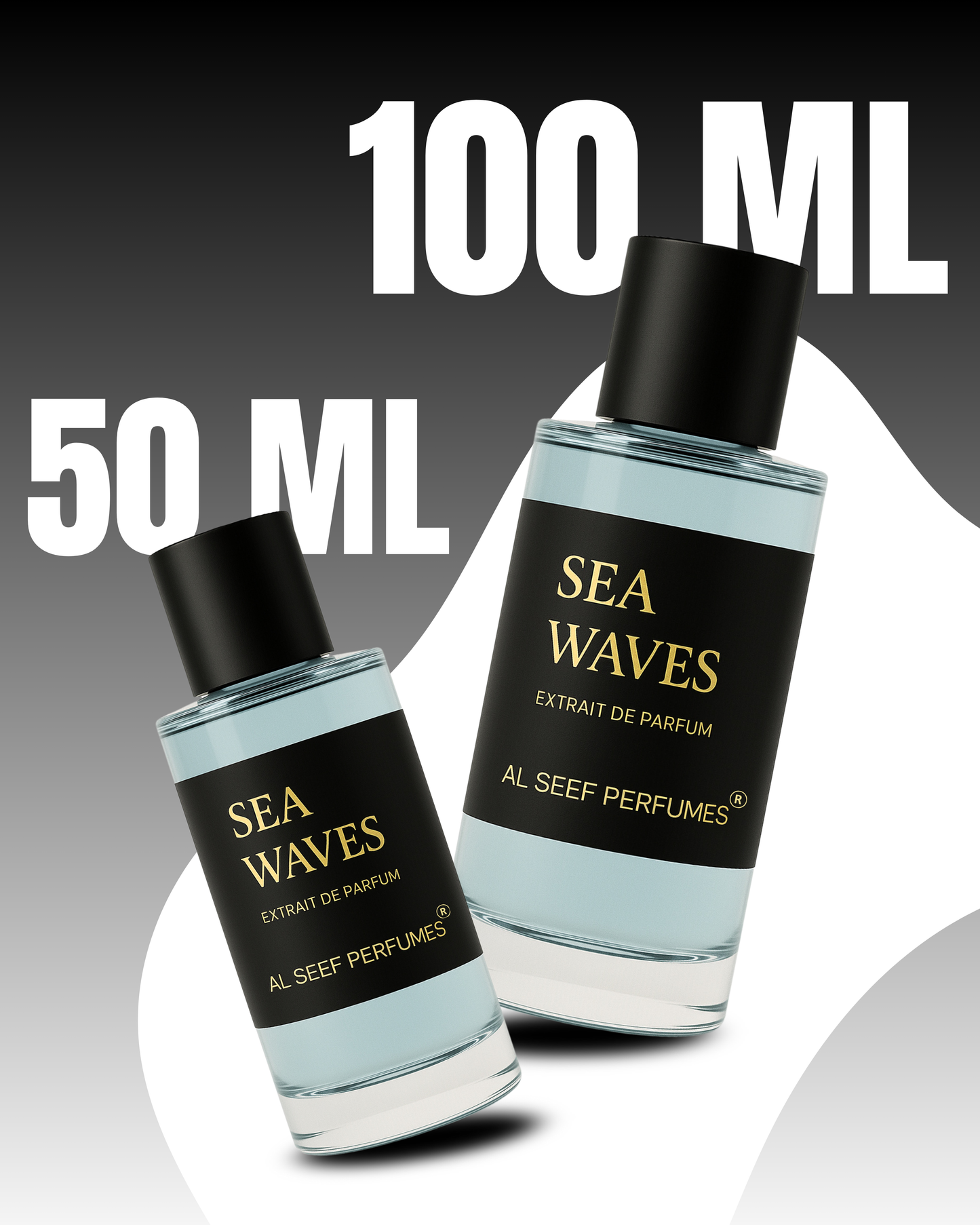 Sea Waves Perfume for Men (50ml & 100ml)| Extrait De Parfum (40%) Concentration | Ozonic Aquatic Floral Musky | Luxury Fragrance