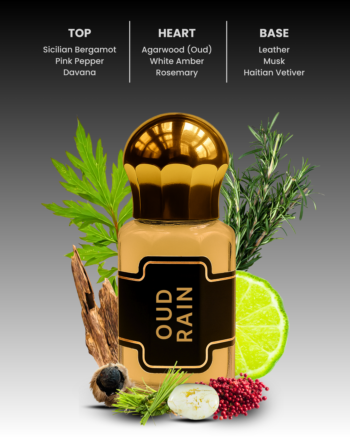 OUD RAIN Premium Unisex Attar Roll-On | 100% Concentrated Non-Alcoholic Perfume Oil | Luxury Fragrance For Him and Her by Al Seef Perfumes