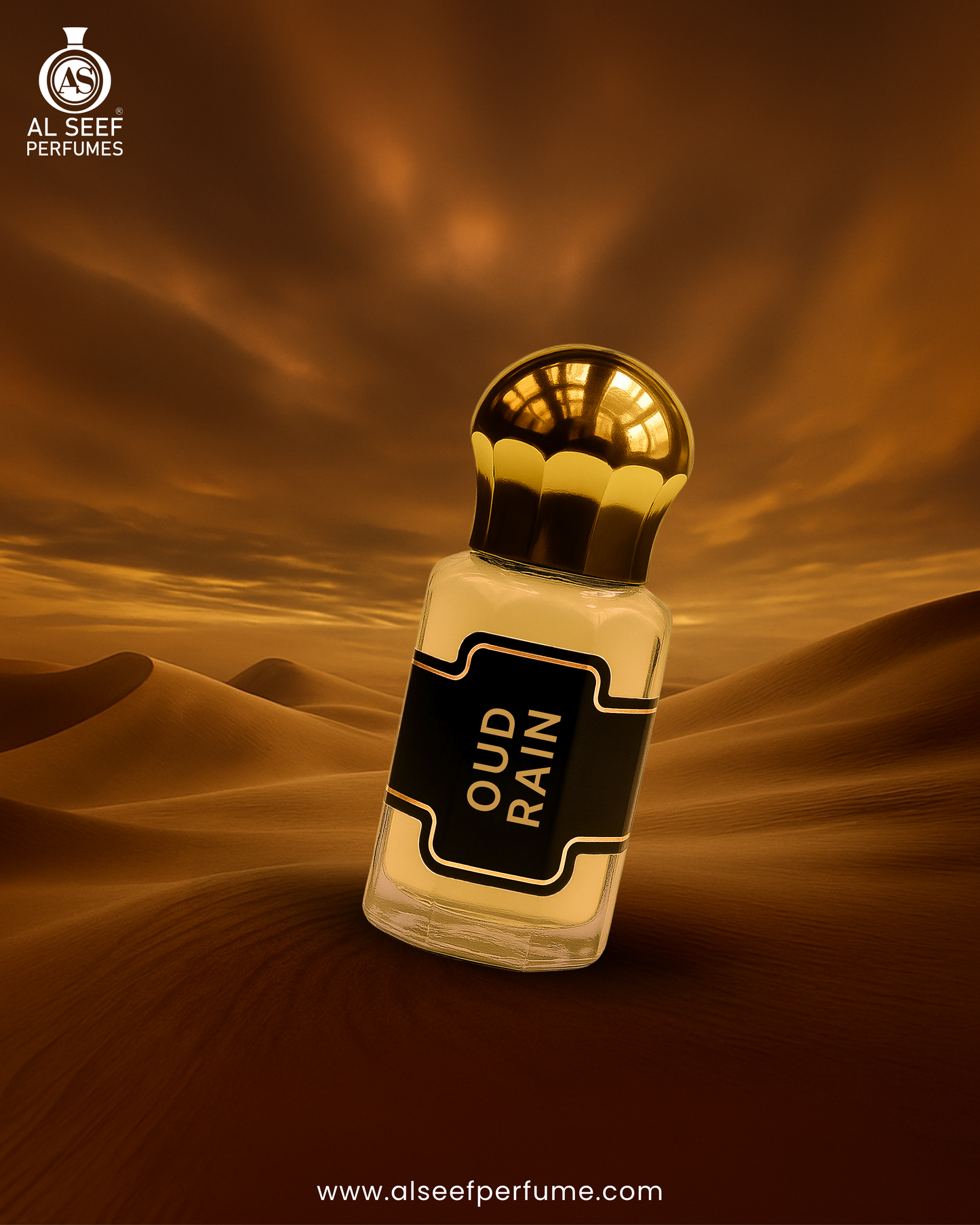 OUD RAIN Premium Unisex Attar Roll-On | 100% Concentrated Non-Alcoholic Perfume Oil | Luxury Fragrance For Him and Her by Al Seef Perfumes