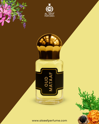 Oud Mataaf Premium Unisex Attar Roll-On | 100% Concentrated Non-Alcoholic Perfume Oil | Luxury Fragrance For Him and Her by Al Seef Perfumes