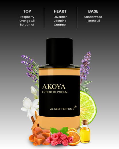 AKOYA Premium Unisex Perfume Spray (30ml, 100ml) | Extrait De Parfum | Luxury Fragrance For Him and Her.