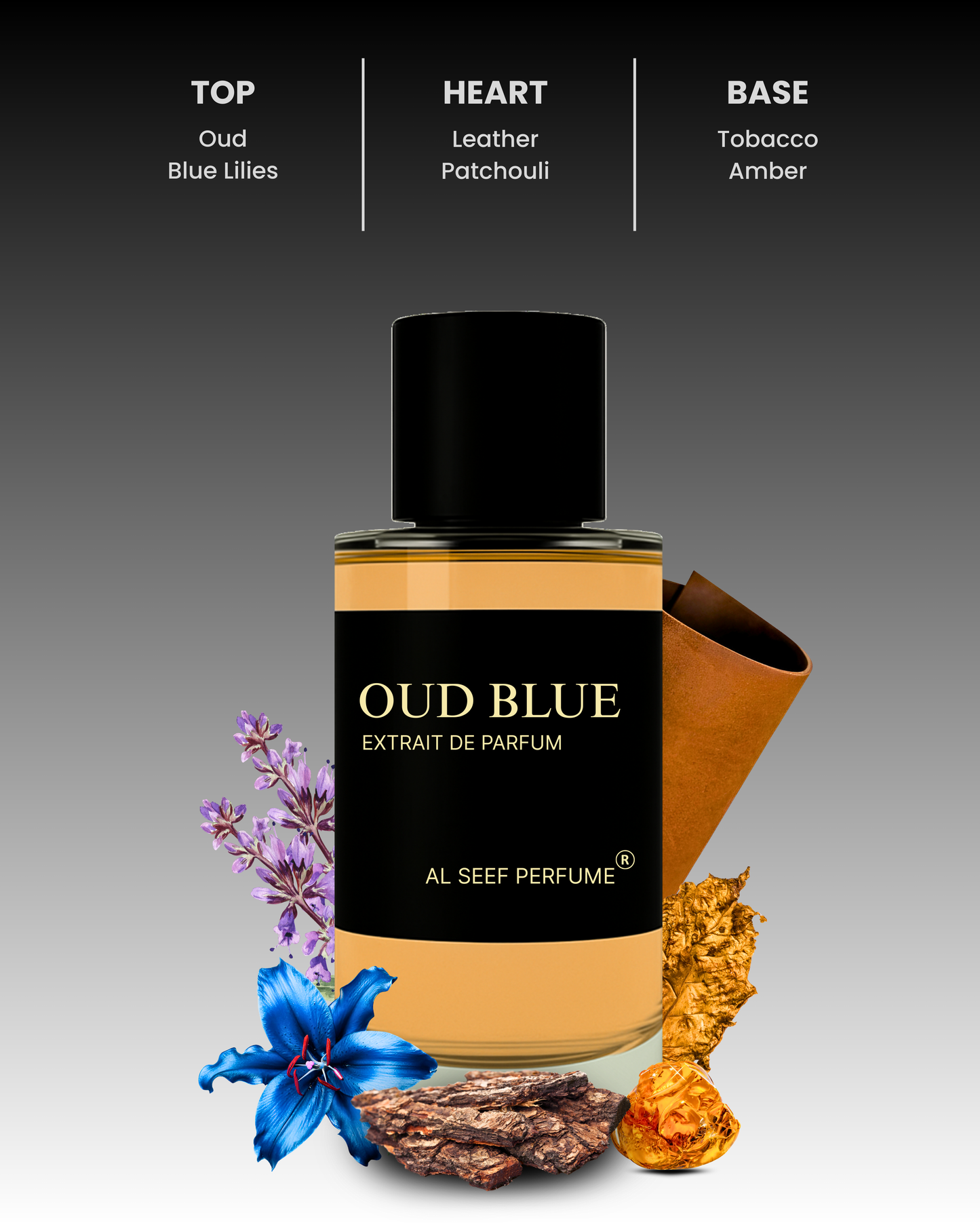 Oud Blue Premium Unisex Perfume Spray (30ml & 100ml) | Extrait De Parfum | Woody Floral Smoky Leather Earthy | Luxury Fragrance For Him and Her