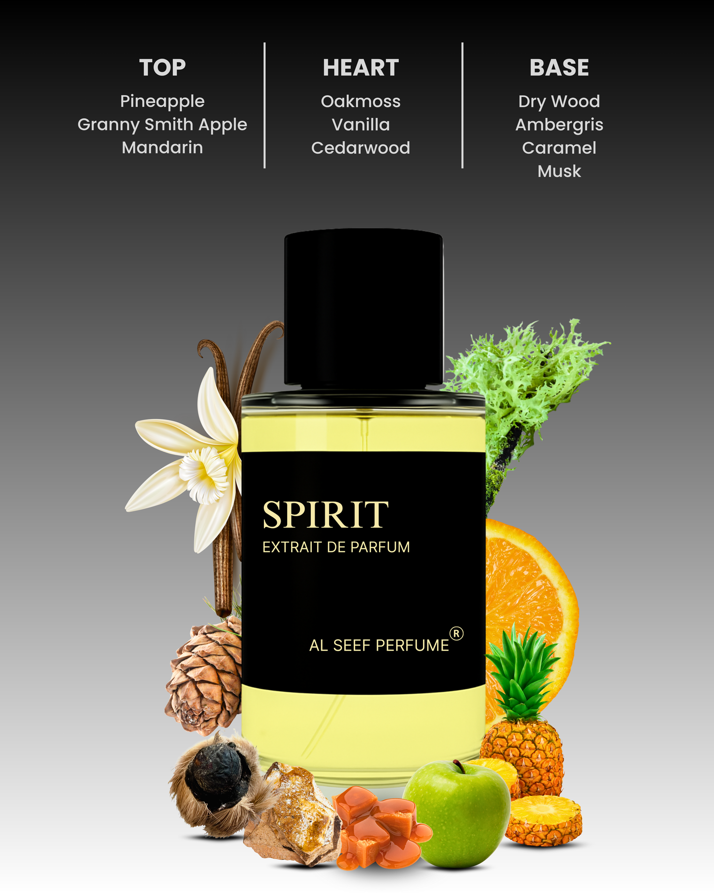 Spirit Premium Perfume Spray (30ml & 100ml) | Extrait De Parfum | Fruity Woody Creamy Sweet Warm | Luxury Fragrance For Him and Her