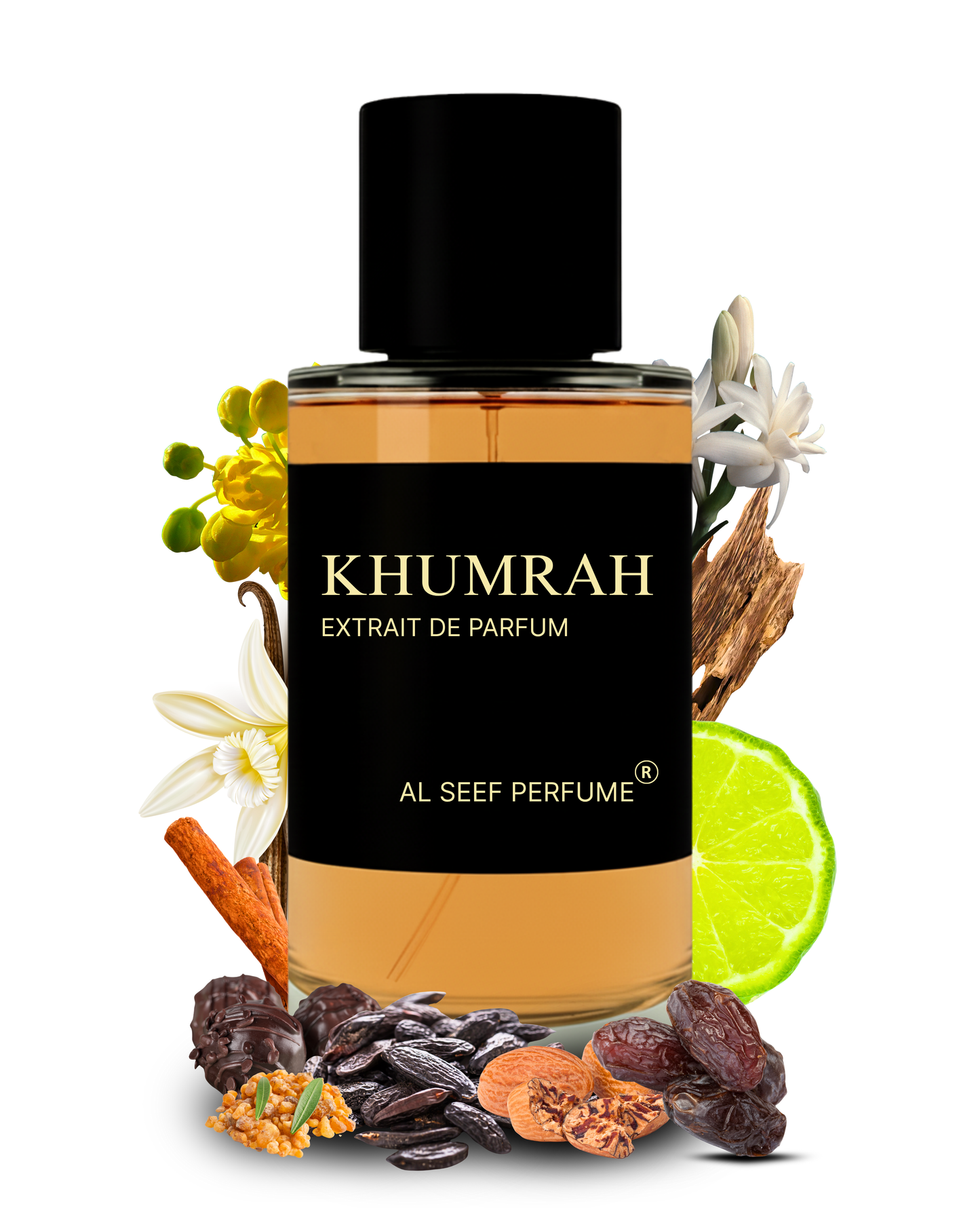Khumrah Premium Unisex Perfume Spray (30ml & 100ml) | Extrait De Parfum (40%) Concentration | Sweet, Creamy, Floral, Balsamic, Warm | Luxury Fragrance For Him and Her by Al Seef Perfumes