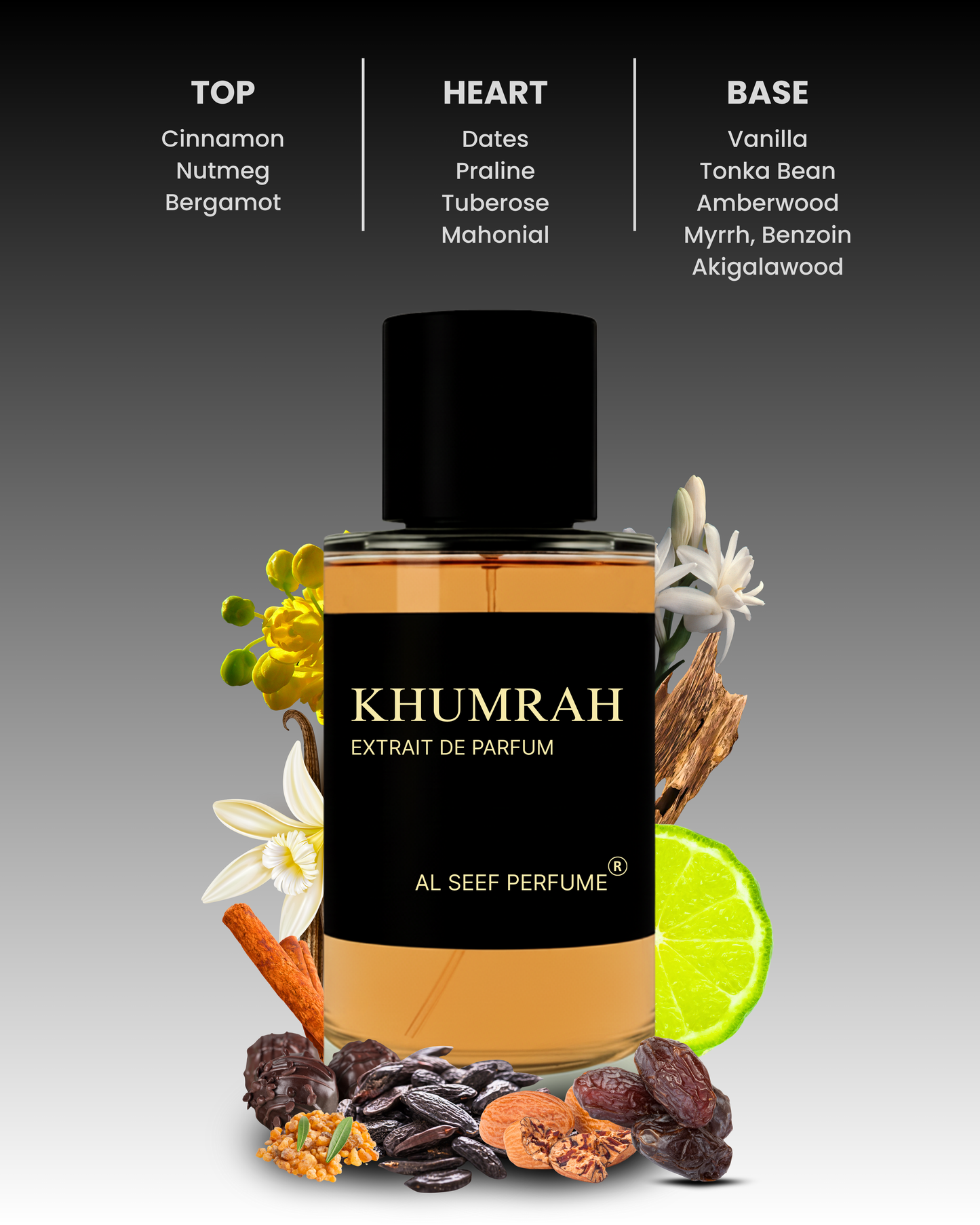 Khumrah Premium Unisex Perfume Spray (30ml & 100ml) | Extrait De Parfum (40%) Concentration | Sweet, Creamy, Floral, Balsamic, Warm | Luxury Fragrance For Him and Her by Al Seef Perfumes
