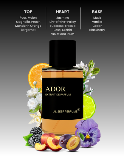 Ador Premium Women Perfume Spray (30ml & 100ml) | Fruity Floral Musky | Luxury Fragrance For Her by Al Seef Perfumes
