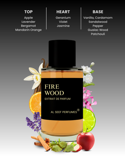 Firewood Premium Men Perfume Spray (30ml & 100ml) | Extrait De Parfum | Fruity Woody Smoky | Luxury Fragrance For Him & Her