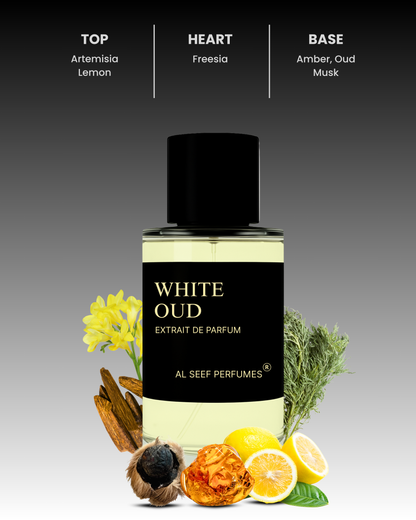White Oud Premium Men Perfume Spray (30ml & 100ml) | Extrait De Parfum (40%) Concentration | Citrusy, Floral, Musky, Warm | Luxury Fragrance For Him by Al Seef Perfumes