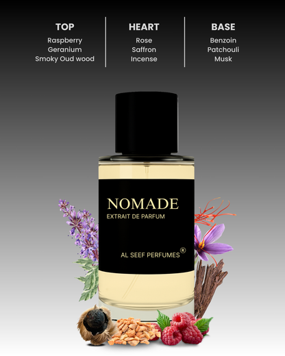 NOMADE Premium Unisex Perfume Spray (30ml, 100ml) | Extrait De Parfum | Luxury Fragrance For Him & Her