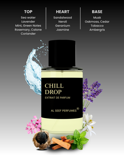 CHILL DROP Premium Perfume Spray (30ml, 100ml) | Extrait De Parfum | Luxury Fragrance For Him