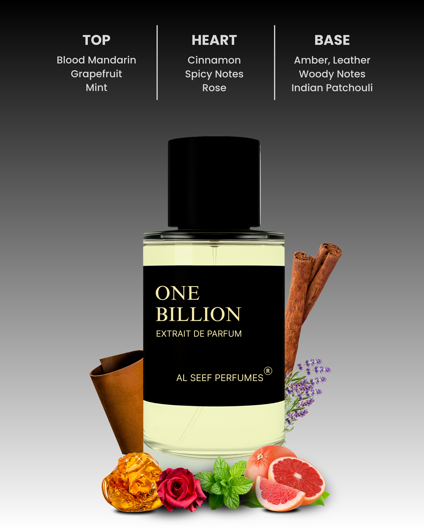 ONE BILLION Premium Perfume Spray (30ml, 100ml) | Extrait De Parfum | Luxury Fragrance For Him