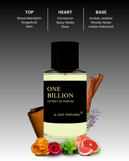 ONE BILLION Premium Perfume Spray (30ml, 100ml) | Extrait De Parfum | Luxury Fragrance For Him