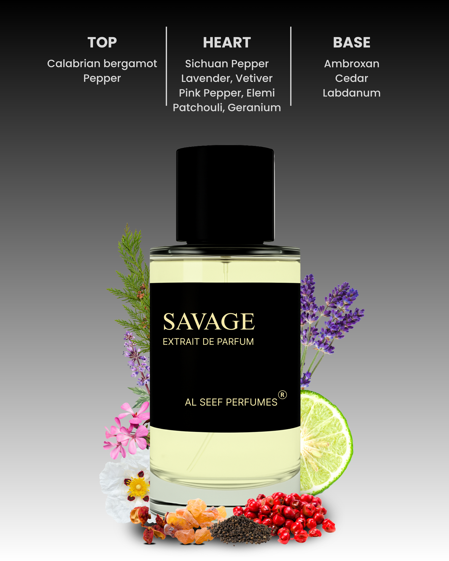 SAVAGE Premium Perfume Spray (30ml, 100ml) | Extrait De Parfum | Luxury Fragrance For Him