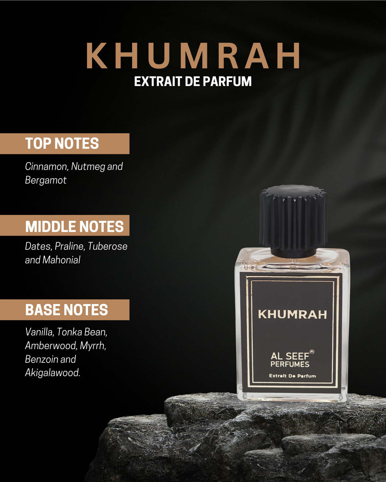 Khumrah Premium Unisex Perfume Spray (50ml) | Extrait De Parfum (40%) Concentration | Sweet, Creamy, Floral, Balsamic, Warm | Luxury Fragrance For Him and Her by Al Seef Perfumes