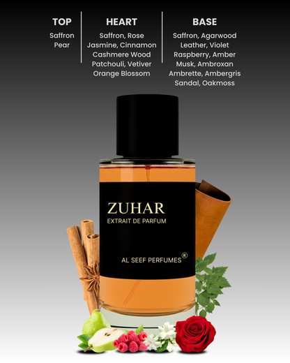 ZUHAR Premium Perfume Spray (30ml, 100ml) | Extrait De Parfum | Luxury Fragrance For Him & Her