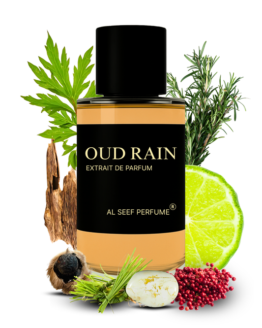 OUD RAIN Premium Unisex Perfume Spray (30ml, 50ml, 100ml) | Extrait De Parfum (40%) Concentration | Luxury Fragrance For Him and Her.