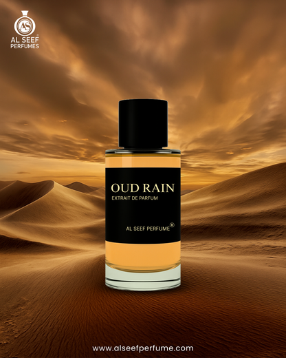 OUD RAIN Premium Unisex Perfume Spray (30ml, 50ml, 100ml) | Extrait De Parfum (40%) Concentration | Luxury Fragrance For Him and Her.