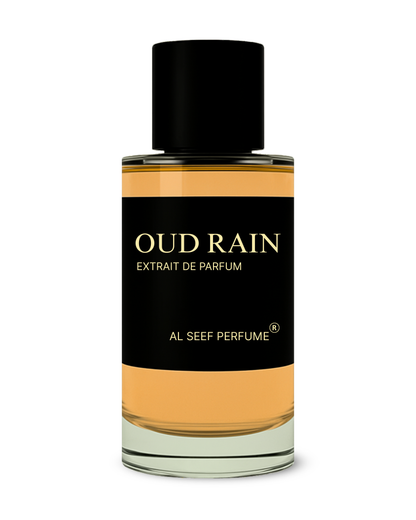 OUD RAIN Premium Unisex Perfume Spray (30ml, 50ml, 100ml) | Extrait De Parfum (40%) Concentration | Luxury Fragrance For Him and Her.