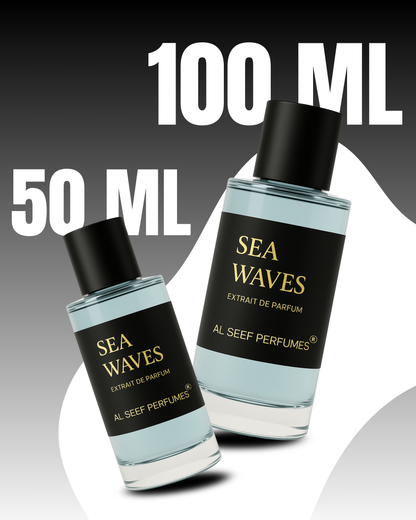 Sea Waves Perfume for Men (50ml & 100ml)| Extrait De Parfum (40%) Concentration | Ozonic Aquatic Floral Musky | Luxury Fragrance
