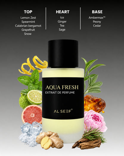 AQUA FRESH Premium Unisex Perfume Spray (30ml & 100ml) | Extrait De Parfum | Luxury Fragrance For Him