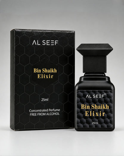 BIN SHAIKH ELIXIR Attar 25ml Alcohol Free Premium Long Lasting Fragrance For Him