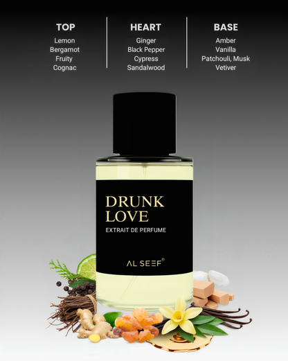 DRUNK LOVE Premium Perfume Spray (30ml, 100ml) | Extrait De Parfum | Luxury Fragrance For Him & Her