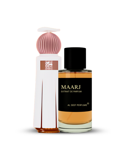 Maarj Premium Unisex Perfume Spray (100ml & 30ml) | Extrait De Parfum  | Oriental Fruity Spicy Floral Woody | Luxury Fragrance For Him and Her by Al Seef Perfumes