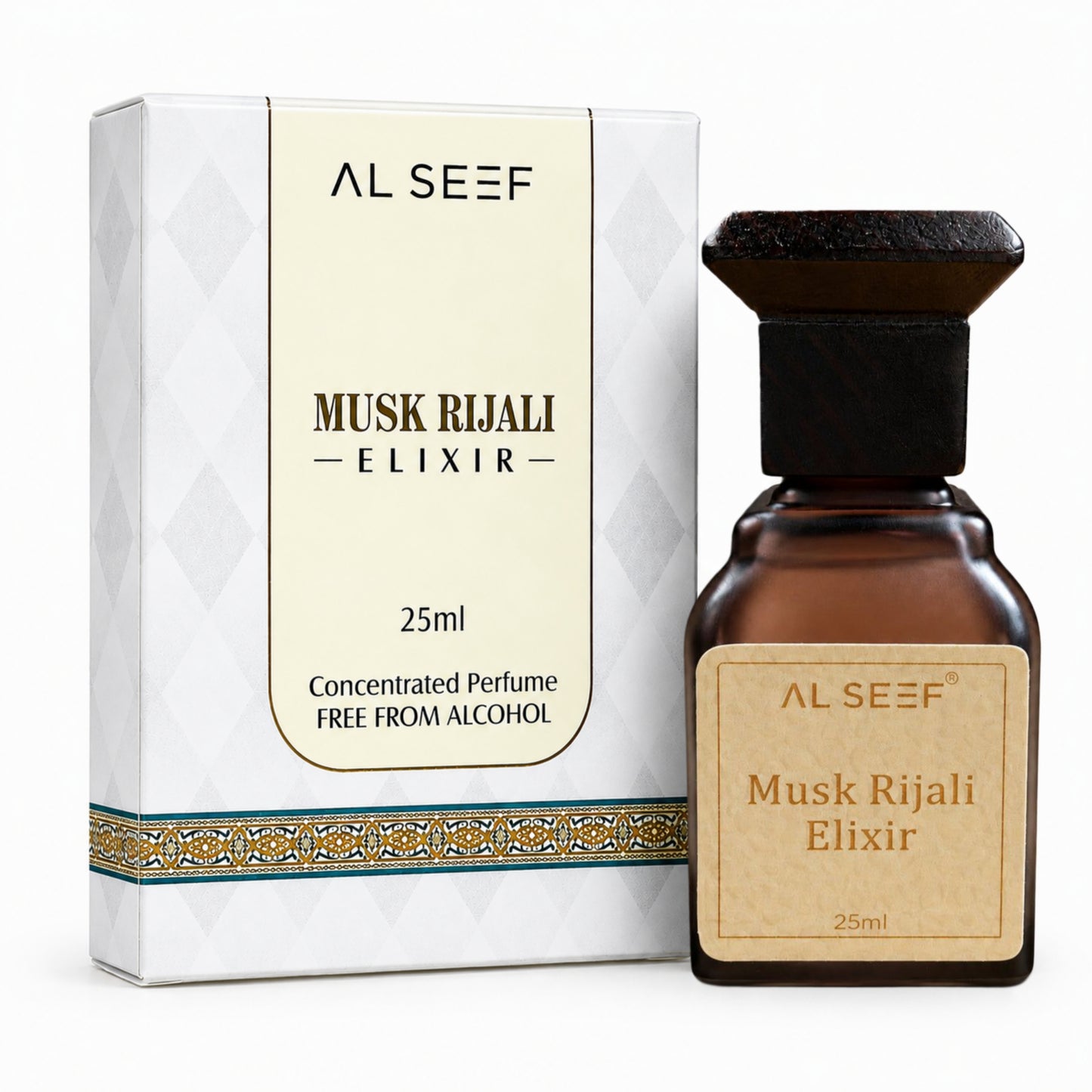 Musk Rijali Elixir Attar 25ml Alcohol Free Premium Long Lasting Fragrance