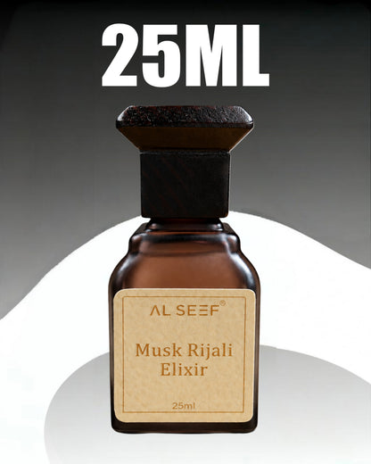 Musk Rijali Elixir Attar 25ml Alcohol Free Premium Long Lasting Fragrance