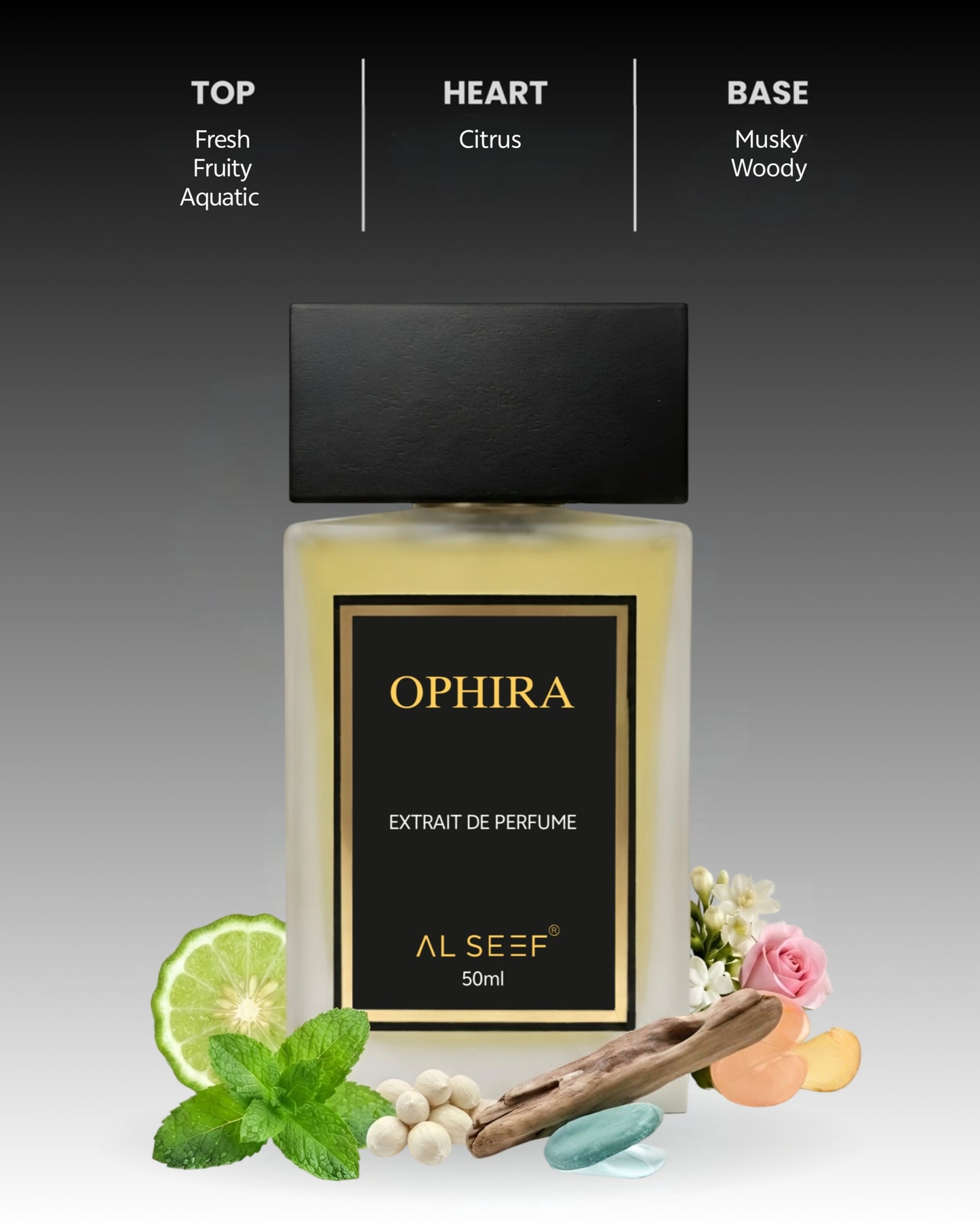 OPHIRA Premium Unisex Perfume Spray (50ml) | Extrait De Parfum | Luxury Fragrance For Him and Her
