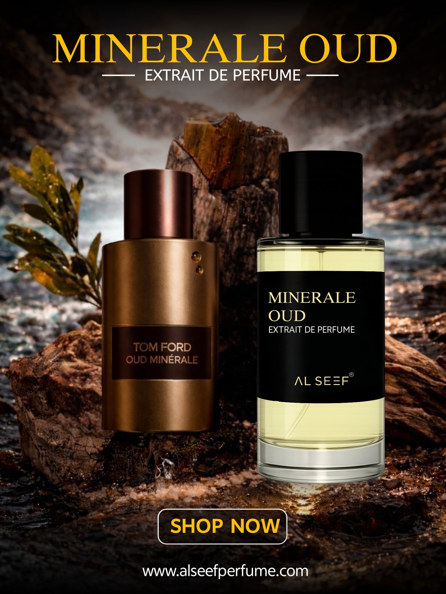 OUD MINERALE Premium Perfume Spray (30ml, 100ml) | Extrait De Parfum | Luxury Fragrance For Him