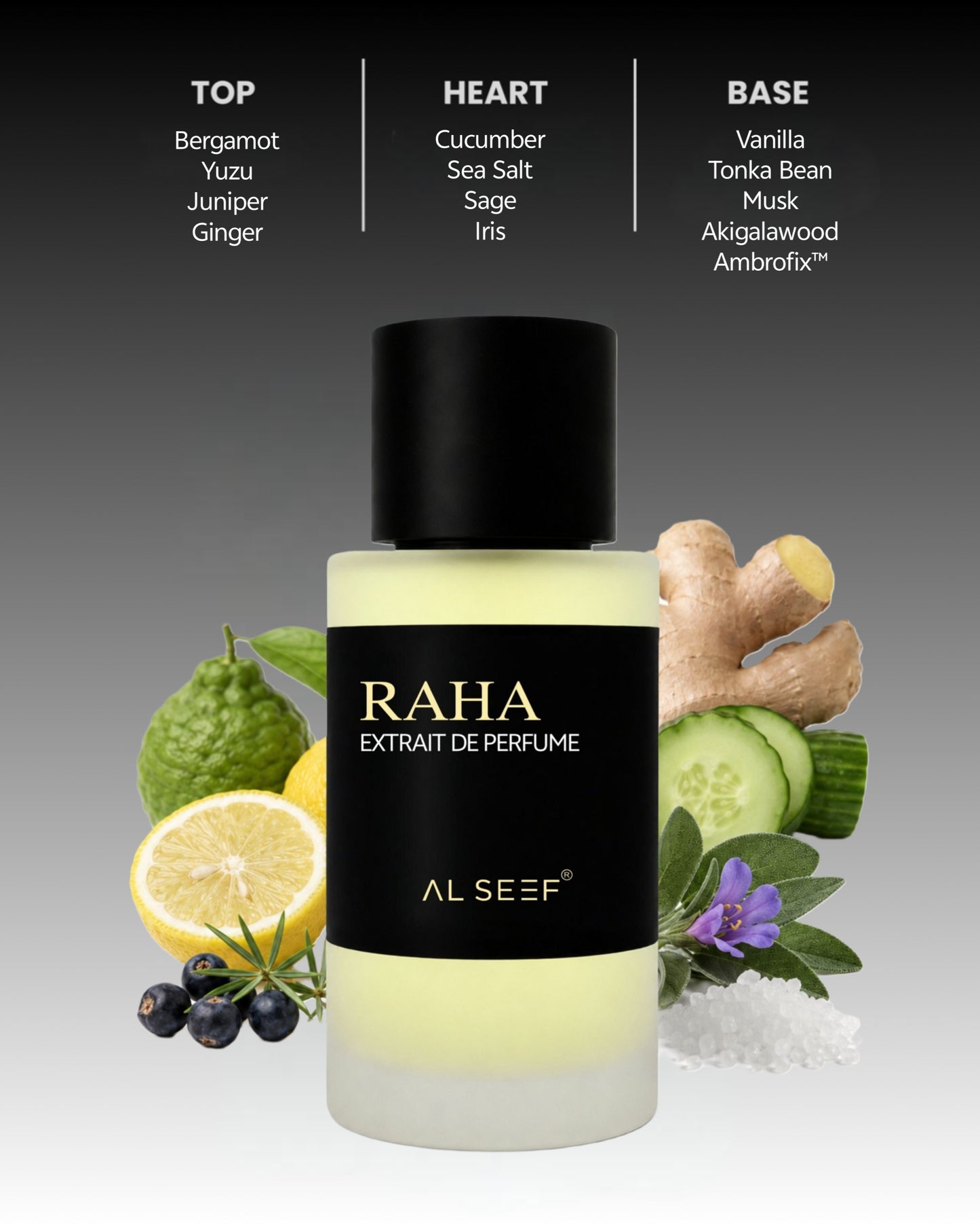 RAHA Premium Unisex Perfume Spray (30ml & 100ml) | Extrait De Parfum | Luxury Fragrance For Him and Her