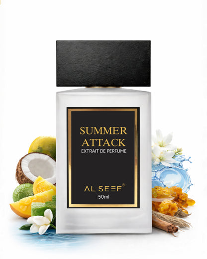 Summer Attack Premium Unisex Perfume Spray (50ml) | Extrait De Parfum | Luxury Fragrance For Him and Her