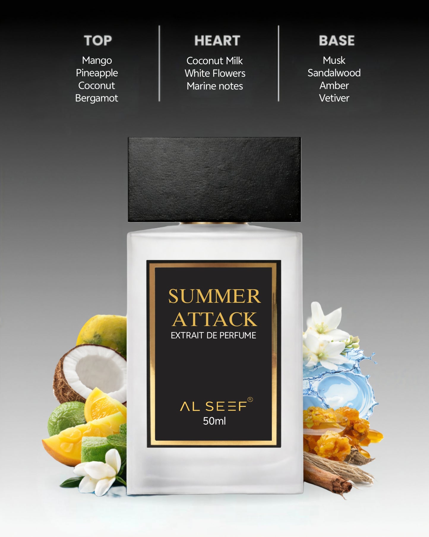 Summer Attack Premium Unisex Perfume Spray (50ml) | Extrait De Parfum | Luxury Fragrance For Him and Her